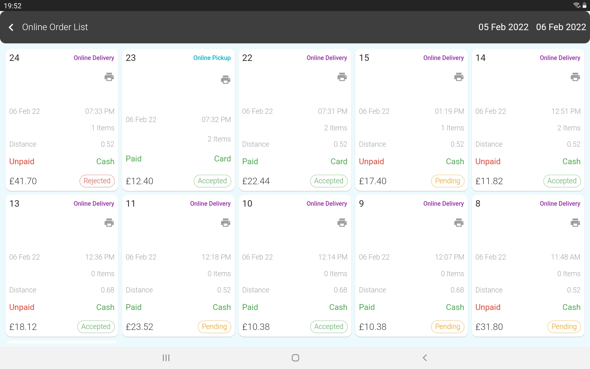 online food ordering integrated with epos pos system