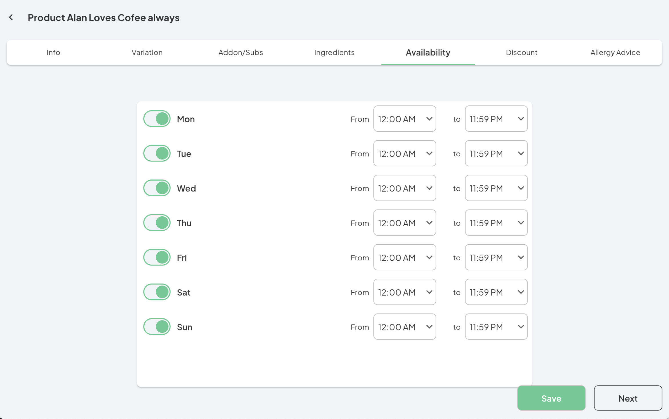 pos product availability