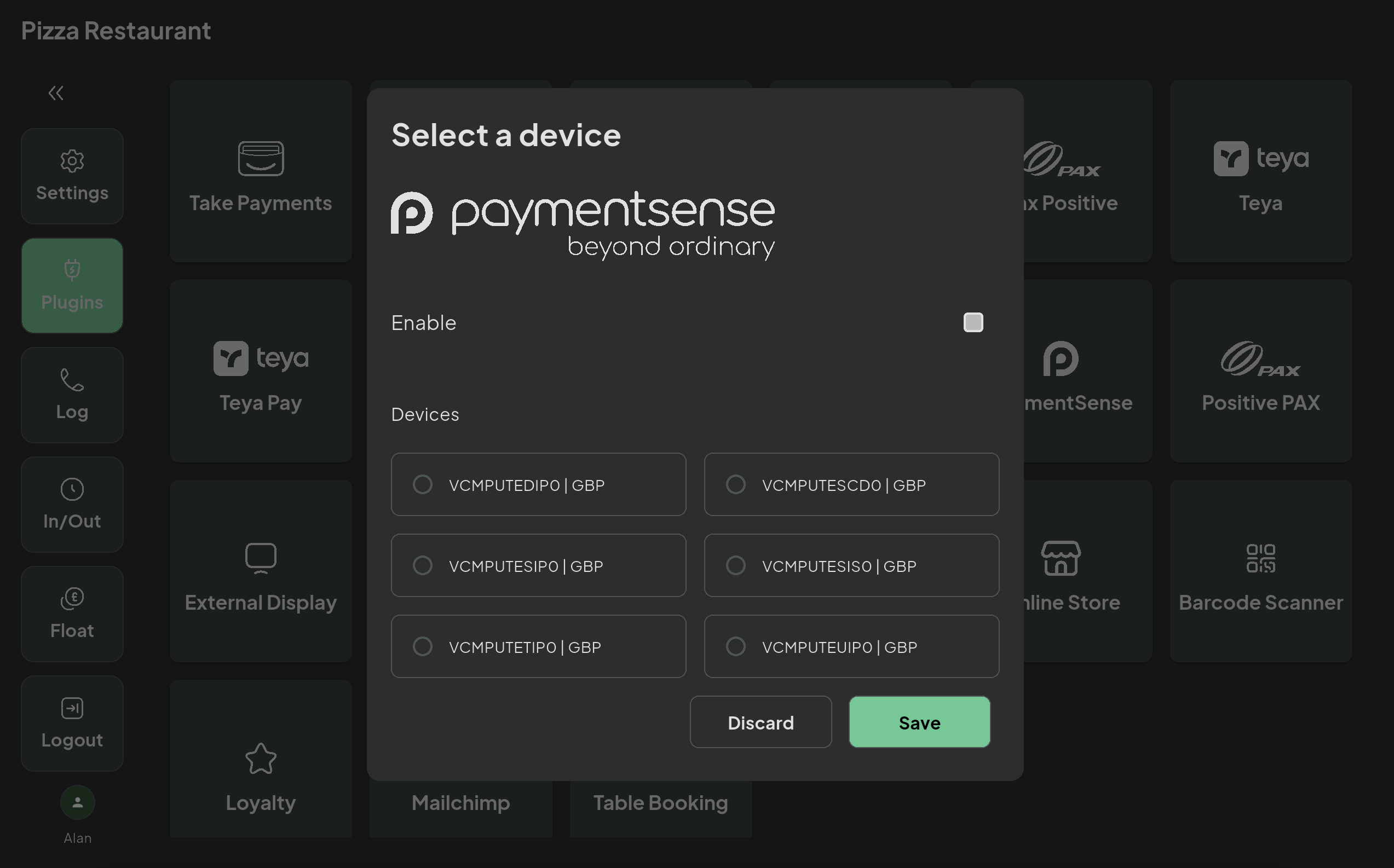 Payment Sense Dojo Setup