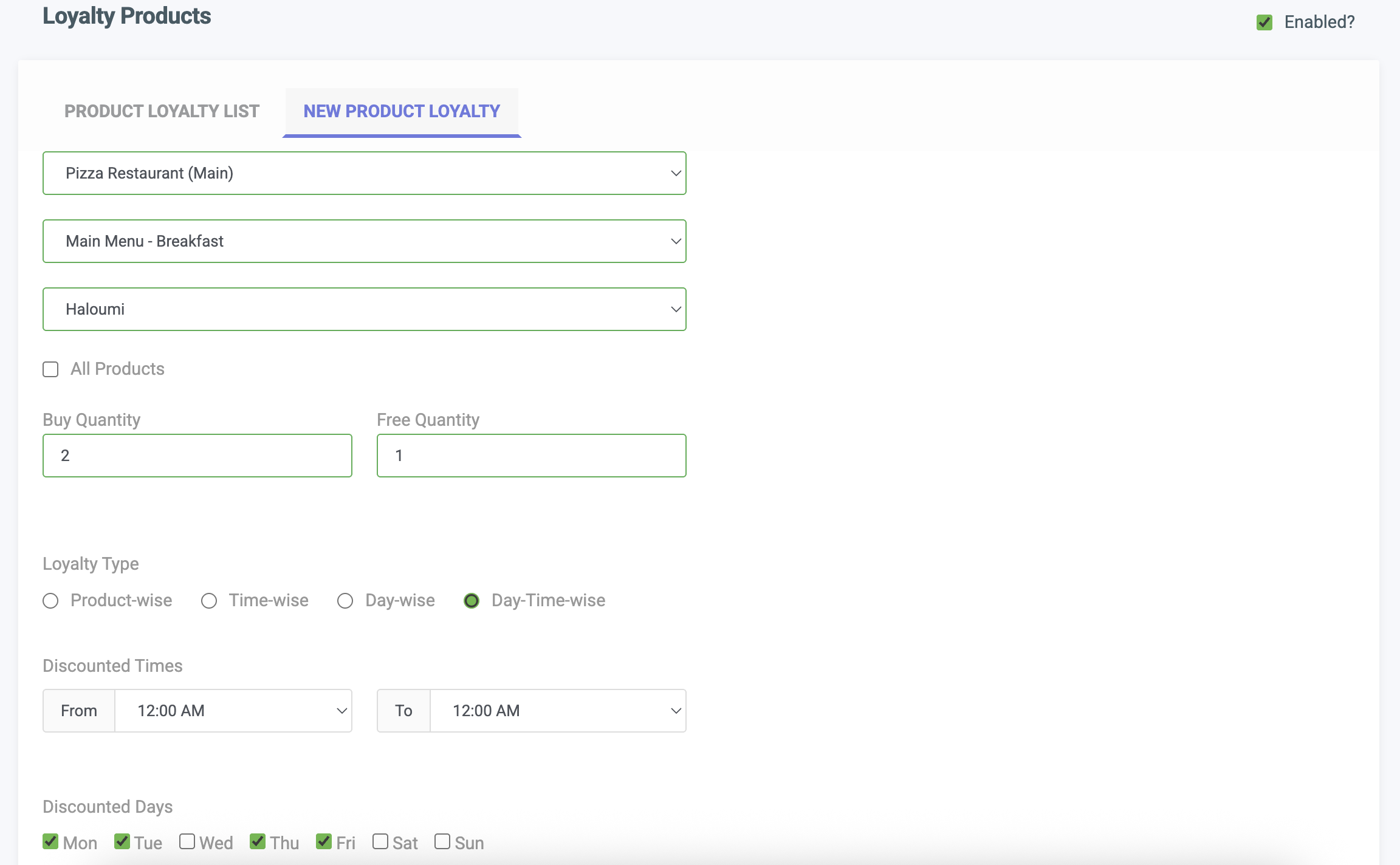 Product Loyalty Discount POS Software
