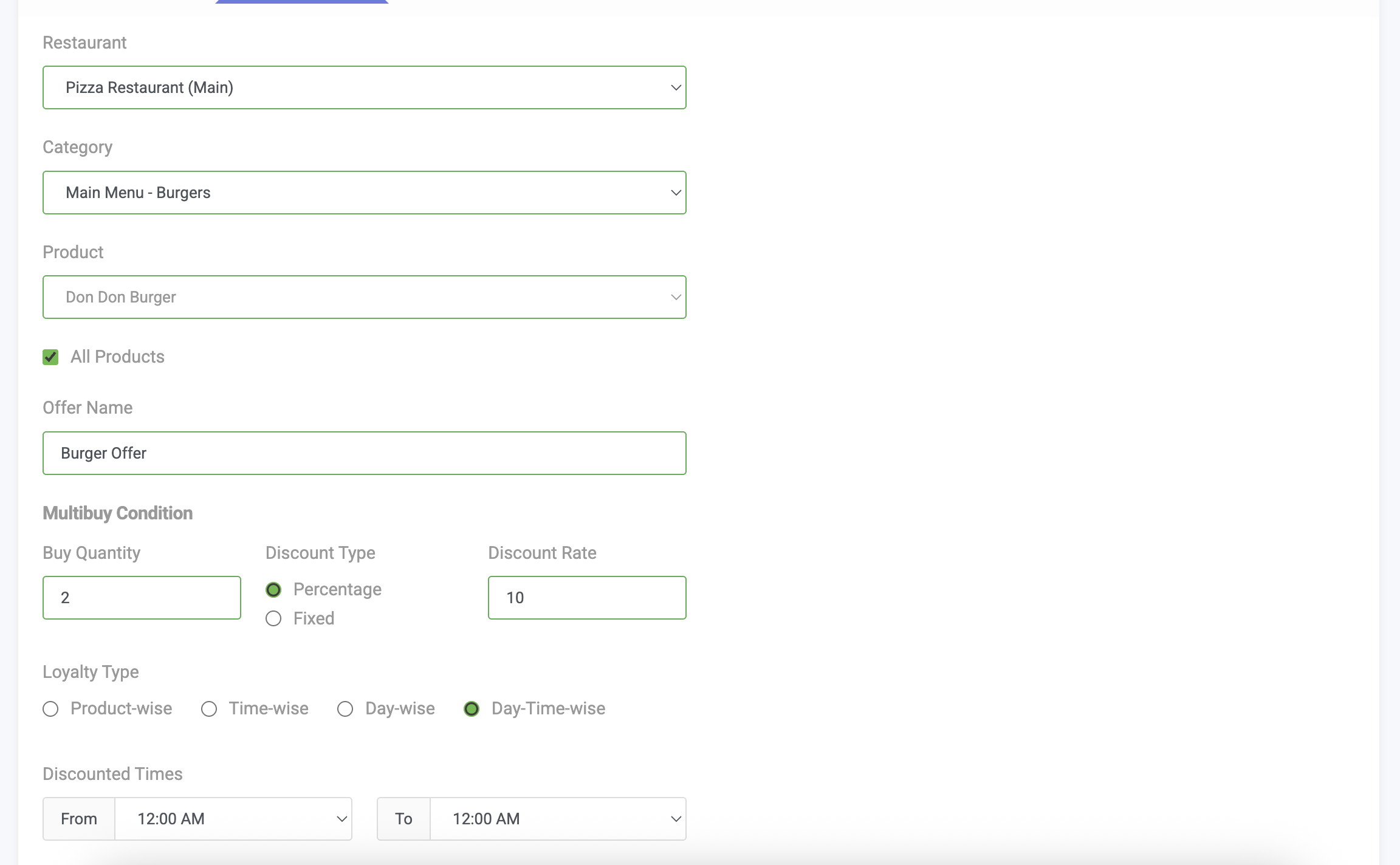 Multi Buy discount POS software