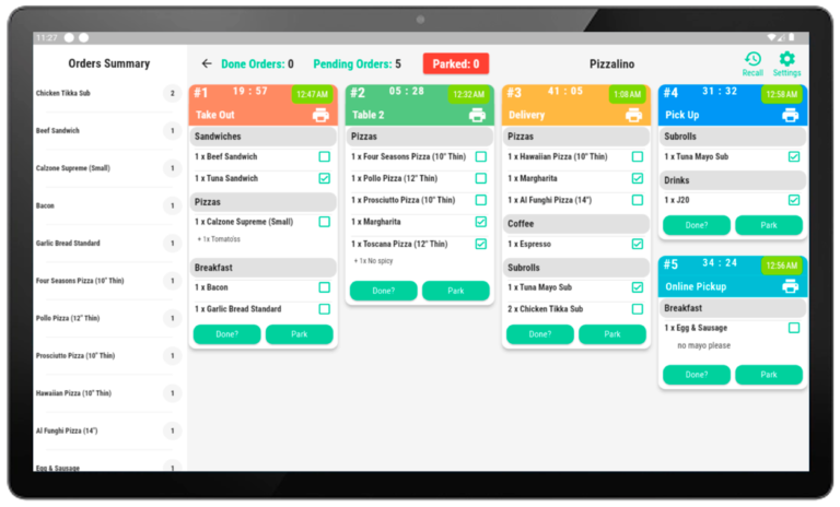 Kitchen Display System KDS